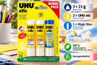 UHU Vorteilspack Klebestift Stic Klebestift Stic Magic 3 X 21G