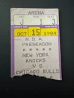 Michael Jordan pre season game used ticket stub October 15 1984 Chicago Bulls