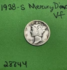 1938-S Mercury Dime 10c VF Very Fine 90% Silver U.S Coin