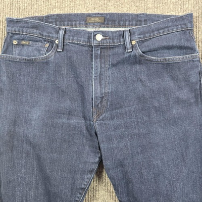 #ad Polo Ralph Lauren Parkside Active Taper Jeans Mens 38x32 Dark Blue Denim 38x30 $29.88