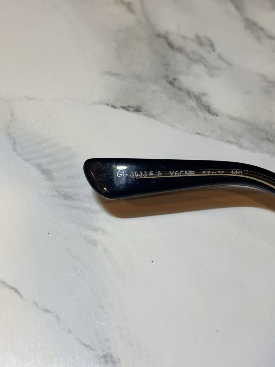 Gucci GG3833 Oversized Black Cat Eye Sunglasses Gold GG Logo Gucci GG3833 Oversized Black Cat Eye Sunglasses Gold GG Logo  main image 4