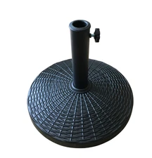 22 lbs Black Round Powder Coated Resin Patio Umbrella Base