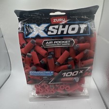 ZURU X-Shot Pro 100 Pack Refill Half Length Darts Air Pocket Technology NISP