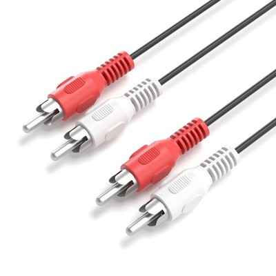 Cinch Audio Kabel 2 Cinch Stecker auf 2 Cinch Stecker RCA Stereo Kabel Hifi