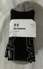 Under Armour Men's UA Phenom Cushioned Crew Sock Size Large, 3 Pair, US00273