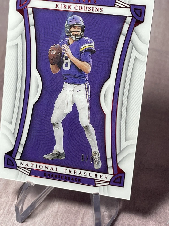 2022 National Treasures Kirk Cousins 8/8 Jersey Number Match Minnesota Vikings - Image 3 of 4