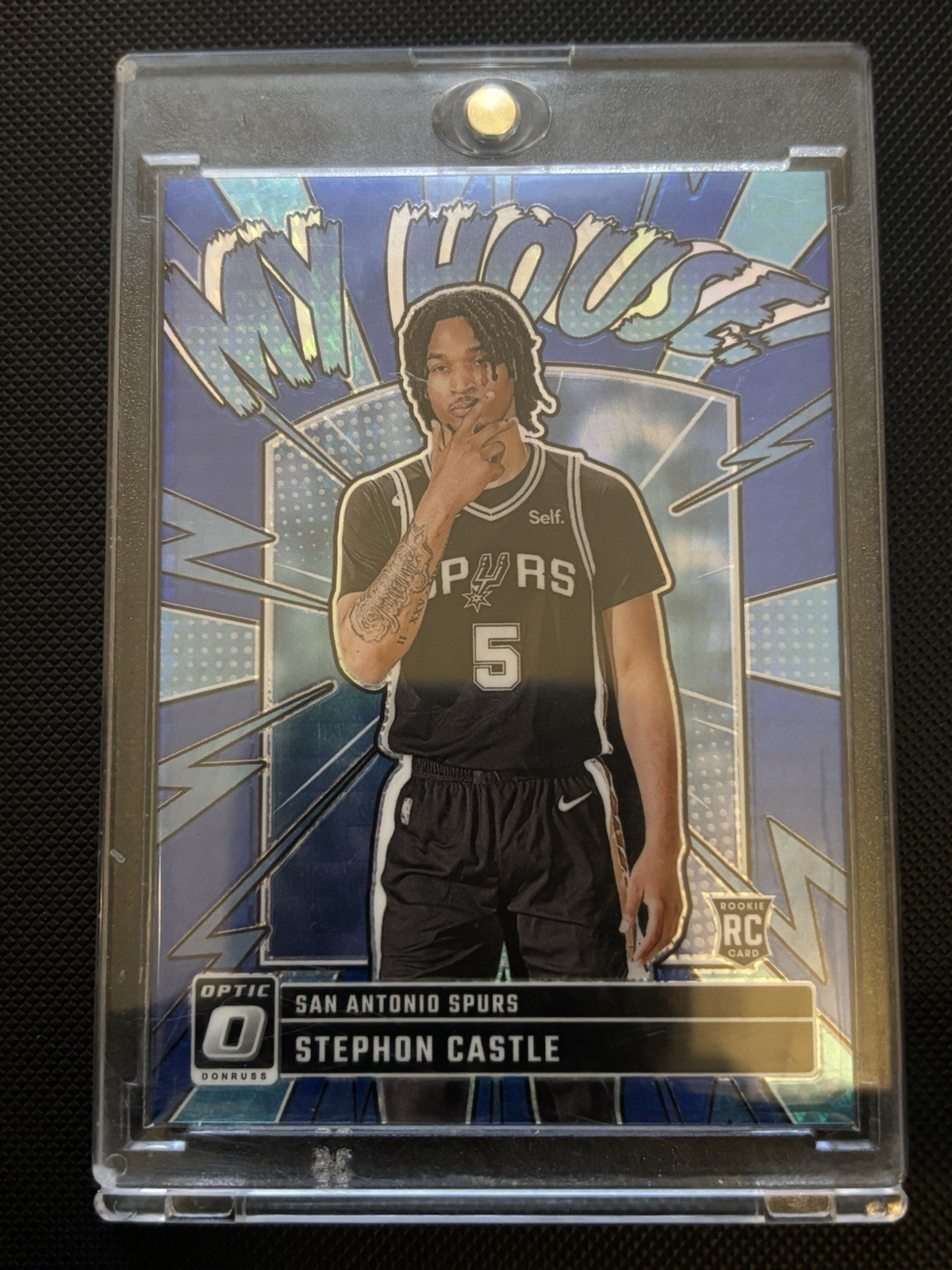 2024-25 Optic Stephon Castle My House  /175 Blue Hyper RC #16 SPURS