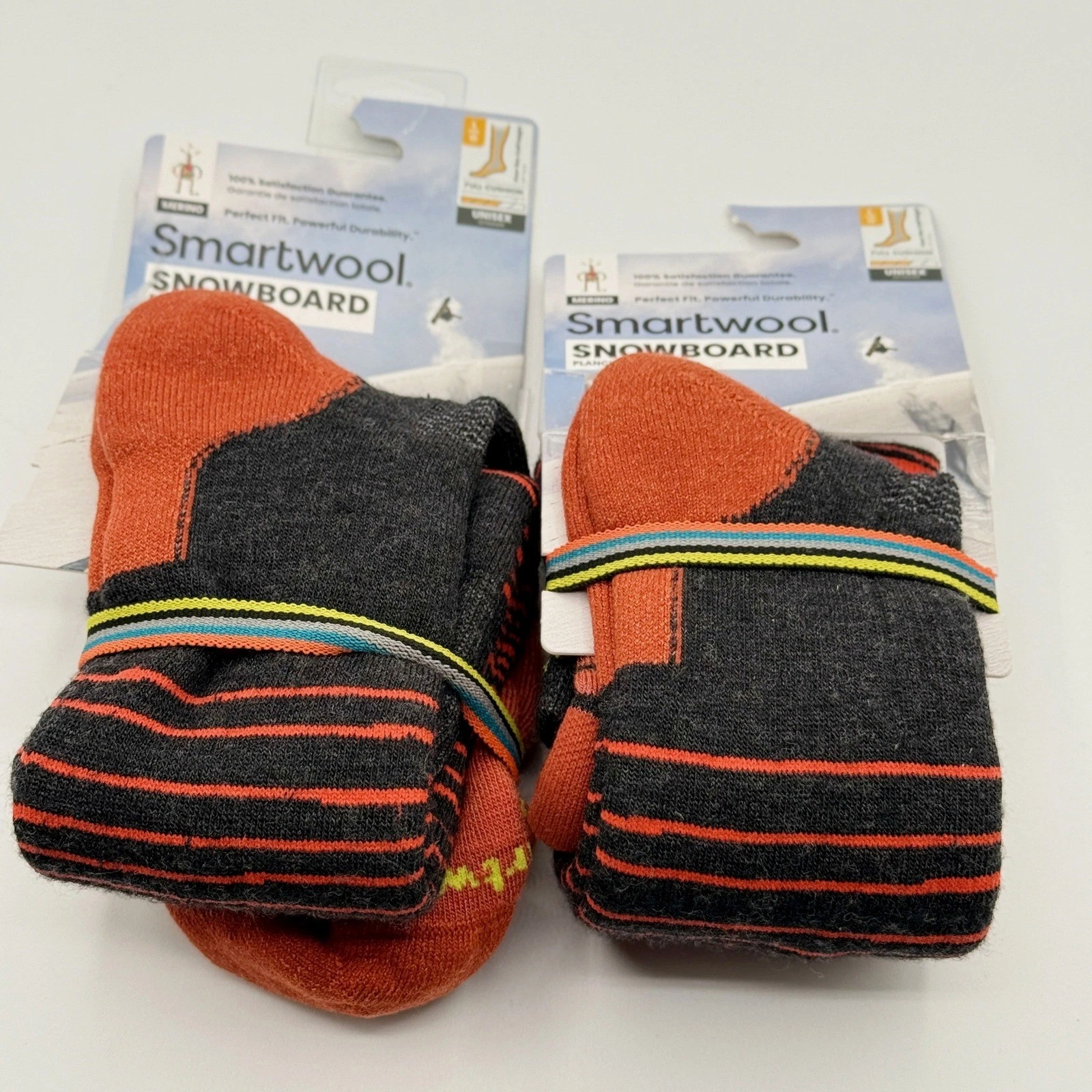 Smartwool (2 Pairs) Snowboard Iguchi Pattern Over The Calf Socks Size L NEW