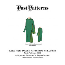 Past Patterns 8087 Late 1920s Dress with Side Fullness Sewing Pattern Bust 40