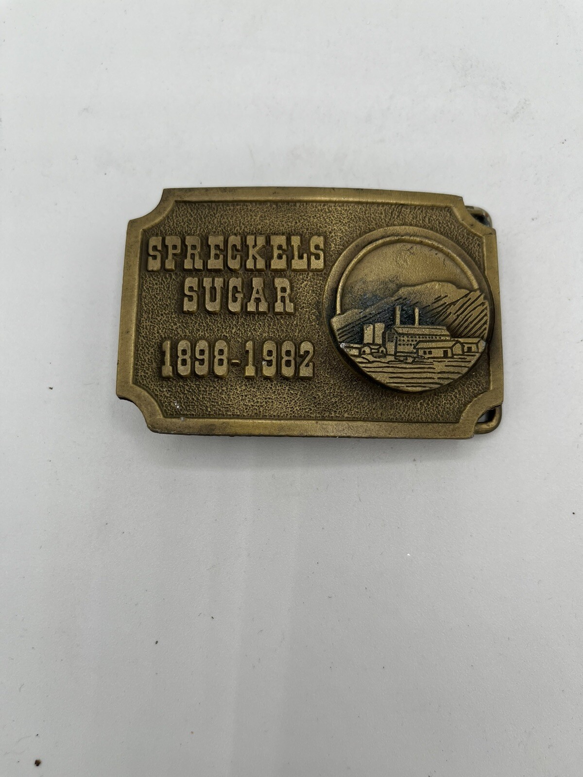 RARE VINTAGE SPRECKELS SUGAR 18981982 BELT BUCKLE Gem