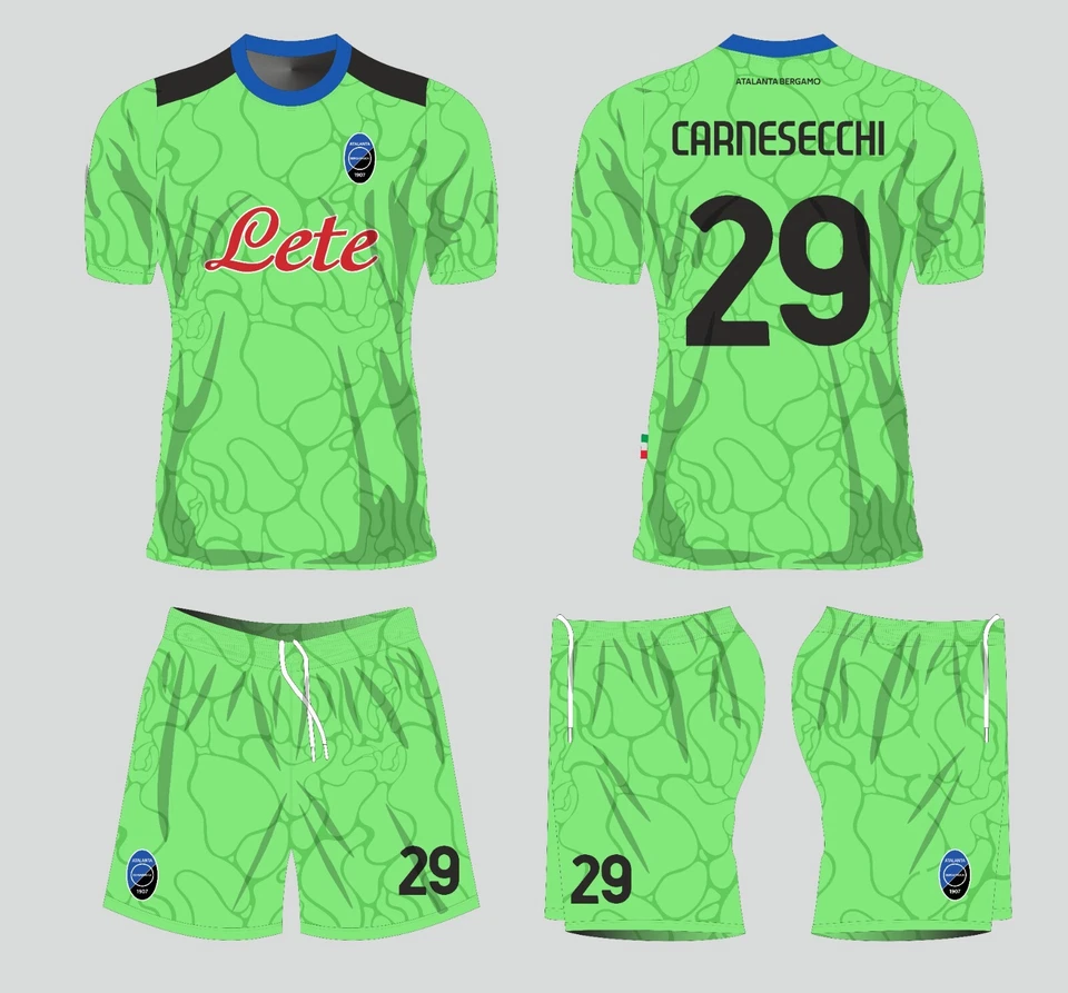 Completo Calcio Portiere Atalanta Nome Numero Con La Personalizzazione No Reso