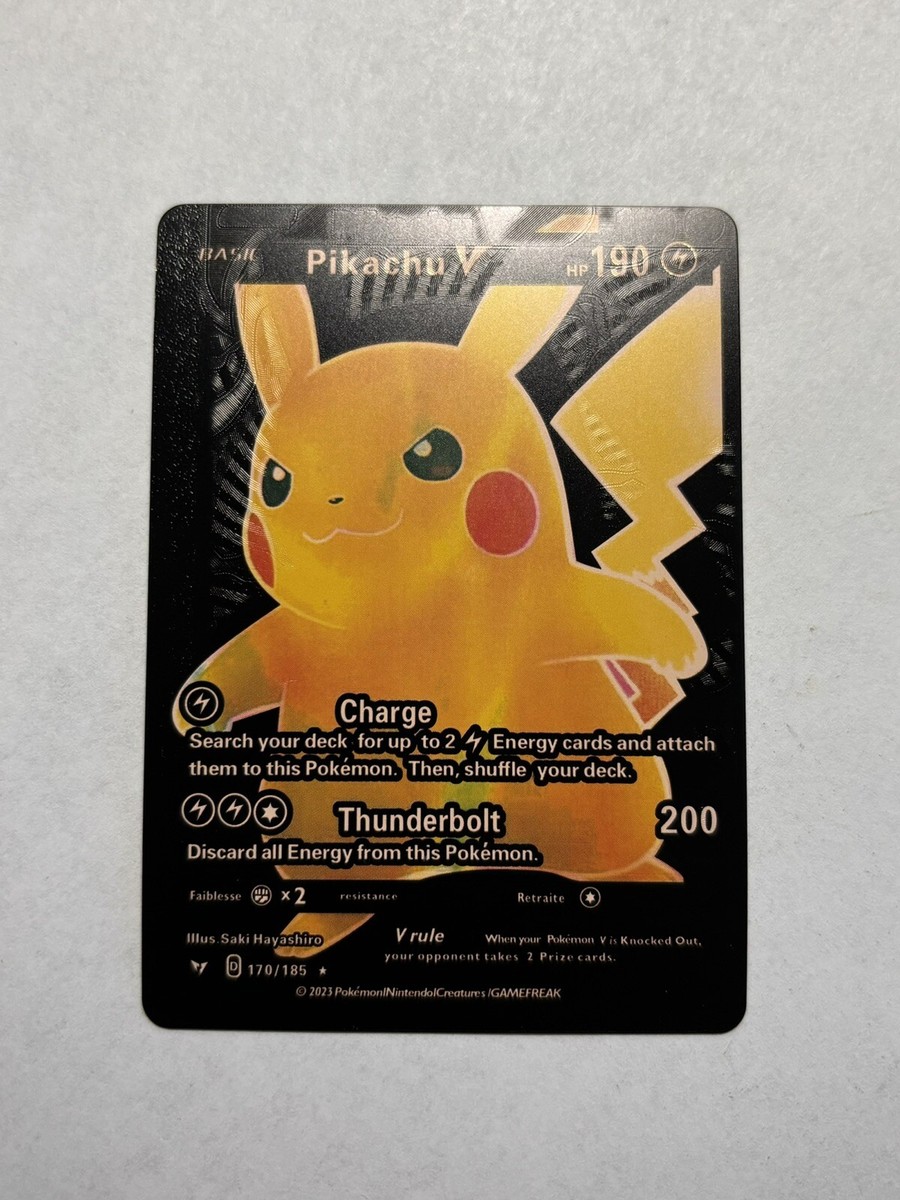 ピカチュウV トレーディングカード HP190 Pikachu V * HP190 030/100 HOLO Pokemon Card Rare Japanese