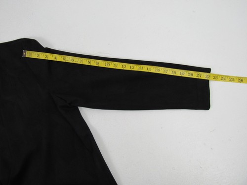 Apt. 9 Women's Size Large Black Velvety Long-Sleeve Long Overcoat Jacket - Picture 11 of 14