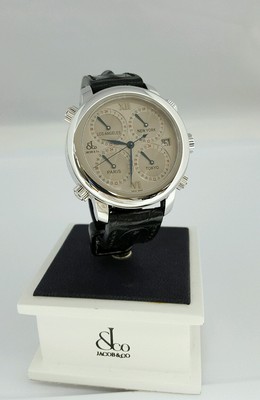 Jacob & Co H24 Five Time Zone Gray Dial Mens Automatic Watch H24SSG