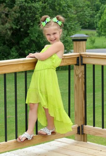 Girls High Low Ruffle Boho Dress. Beach Photos, Vacation, Cruise, Resort Dress. - Picture 26 of 42