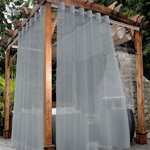 Outdoor Detachable Curtain Waterproof Sheer Curtain For Patio Porch GardenDecor. - Picture 14 of 15