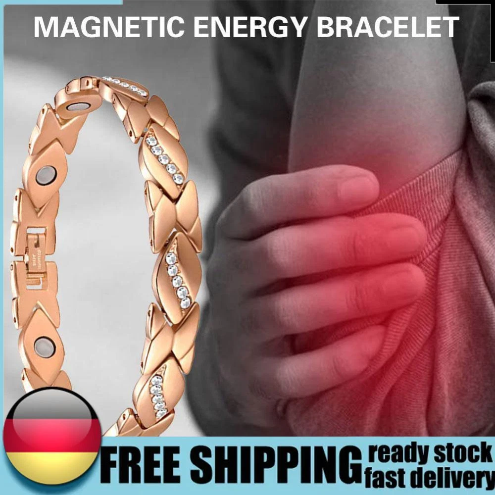 VALENTINO Leaves Magnetic Bracelet Pure Copper Energy Magnets Bracelets for Valentine Day