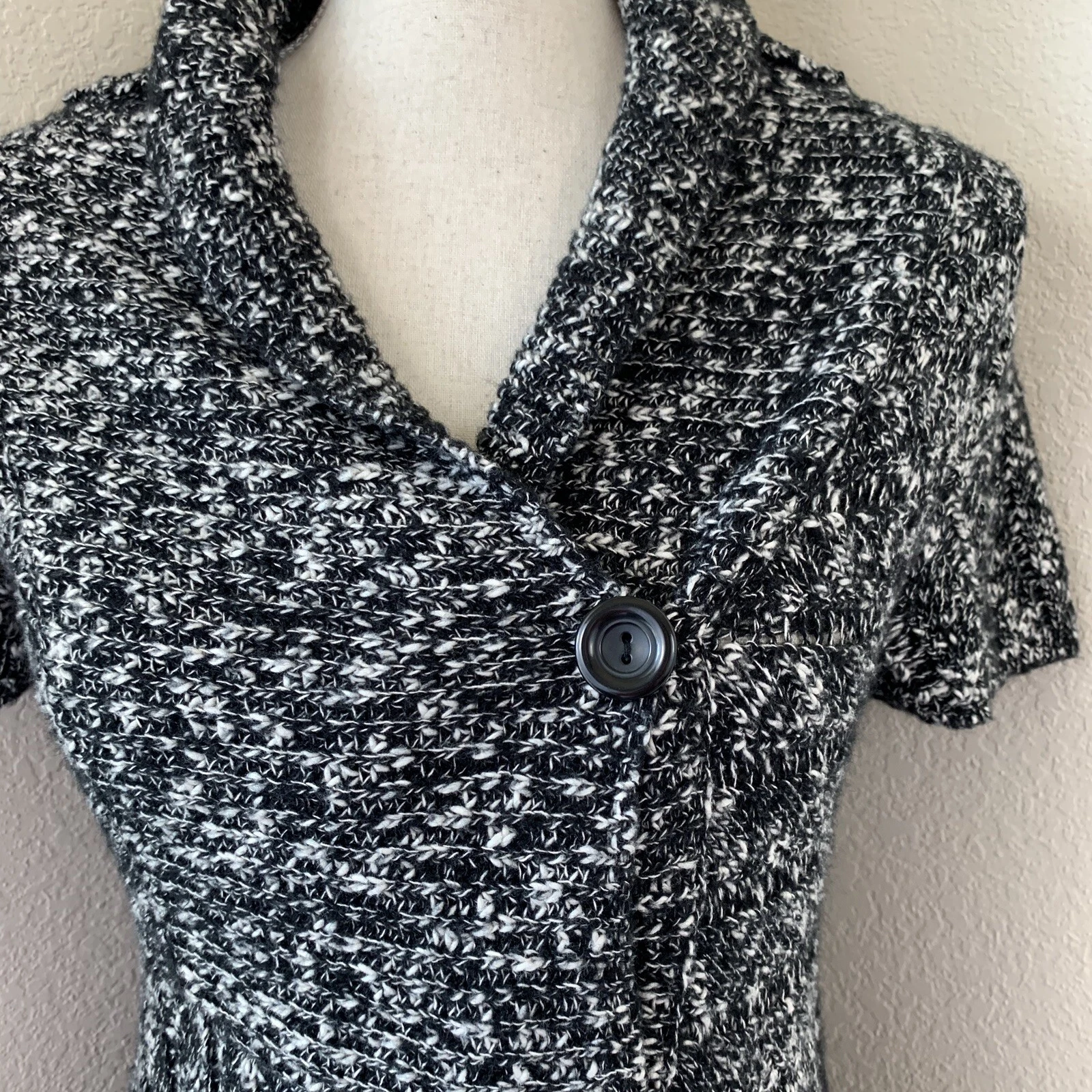 Abito maglione Alyx donna taglia media nero bianco marmorizzato grigio maglia corta pull on