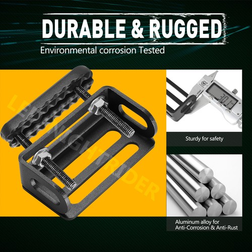2X Grille Clamp Mounting Brackets+8" LED Work Light Bar Slim Driving OffRoad 4WD - Picture 5 of 23