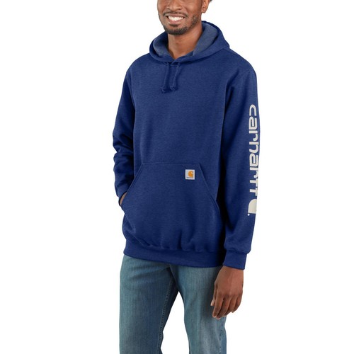 Carhartt Herren Kapuzen Sweatshirt Midweight Sleeve Logo Pullover Hoody Arbeit - Picture 12 of 43