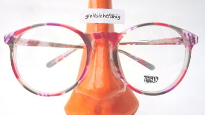 Bunte Panto Brille Vintage Gestell Kunststoff große Gläser Schlaumeier Gr M