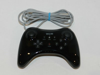 官方任天堂wii U Pro 控制器wup 005 黑色 Oem 充电电缆测试 Ebay