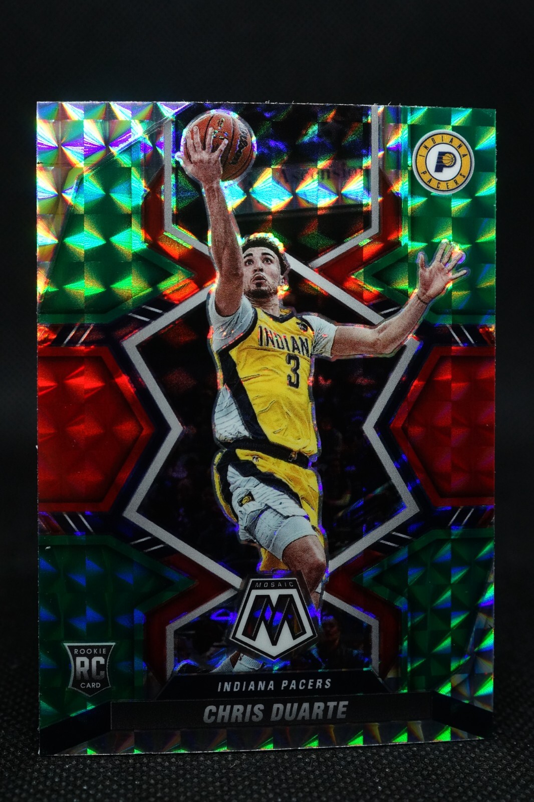 2021 Panini Mosaic Rookie Choice Red & Green Prizm Chris Duarte #217 Rookie RC