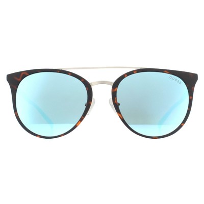guess blue mirrored sunglasses