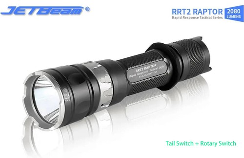 JETBeam RRT2 2080 Torcia Interruttore Rotante Ricaricabile LED + Batteria