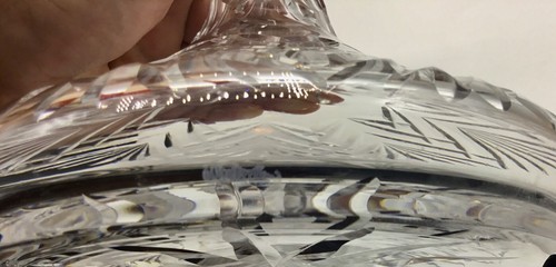 Waterford Barware Crystal Ships Whiskey Decanter Gold Band Collar 9" Tall - Picture 10 of 10