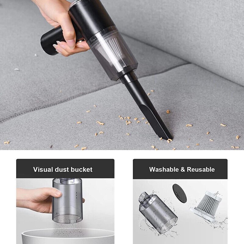 Powerful Rechargeable Car Vacuum Cleaner Wireless Handheld Vaccum Clean