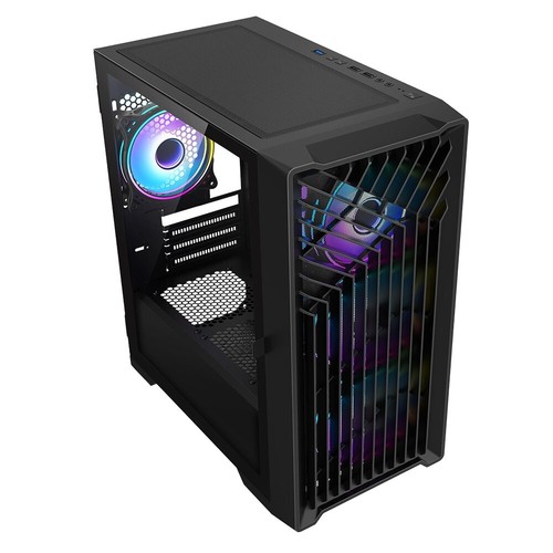 VIDA Cyclone Mesh mATX Gaming Case Micro ATX 4 x ARGB LED Fans Tempered Glass - Picture 4 of 9