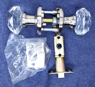 #ad Crystal Glass Passage Door Knob Polished Stainless Steel Bed amp; Bath $26.99
