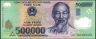 Single 500,000 VND Uncirculated Banknote. Vietnamese Dong Currency. 500k Dong