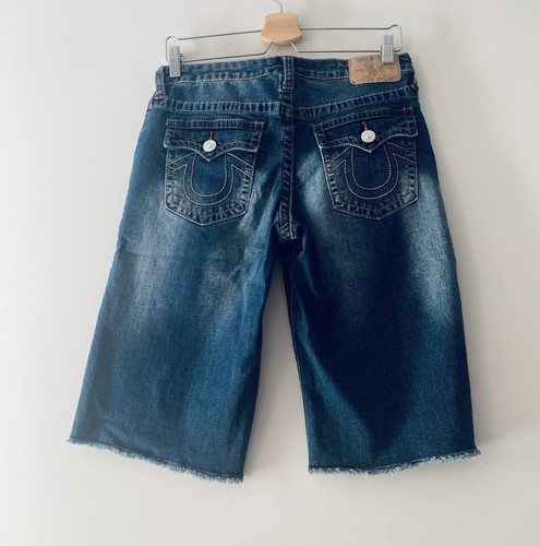 True Religion Cut-Off Jean Shorts Girls Size 20 Bermuda Raw Hem Casual Summer - Picture 4 of 8