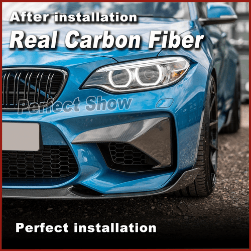 Carbon Front Stoßstange Flaps Splitter Spoiler Lippe passt für BMW M2 F87 Coupe - Picture 4 of 10