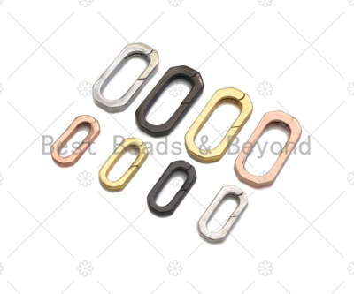 12x25/8x17mm Oval Spring Gate Clasp, Gold/Silver/Black/Rose Gold Jewelry 