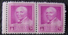 A pair of US 3c stamps. SC #953 Dr. George Washington Carver MNH 1948.