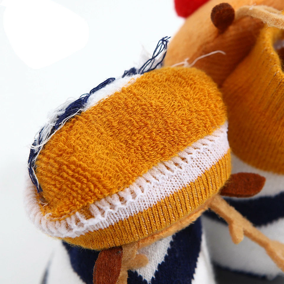 Niños Bebés Niña Niños Pequeños Antideslizantes Zapatillas Calcetines Zapatos Invierno Cálido Foto 4 de 4