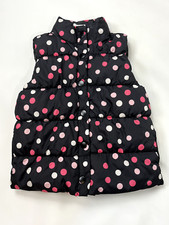 Gymboree Glamour Ballerina Pink Black Polka Dot Puffer Vest 7 8 M RARE HTF NEW