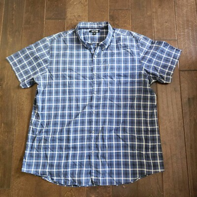 Apt 9 Men's Short Sleeve Plaid Button Up Shirt - Size 2XL