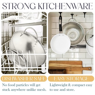 Bellemain Micro-perforated Stainless Steel 5 Quart Colander 