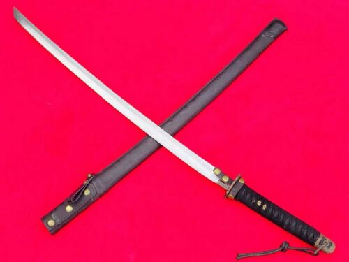 Espada de colección del ejército japonés samurai katana hoja firmada militar vaina de óxido - Imagen 2 de 18