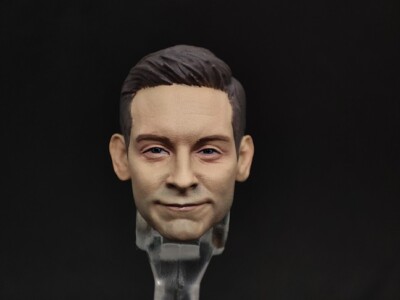 1/12th Painted Middle-age Toby Maguire Spider-man Head Sculpt Fit 6'' SHF Figure