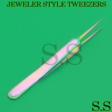 MULTI RAINBOW COLOR 3D EYELASH EXTENSION TWEEZERS A TYPE STRAIGHT