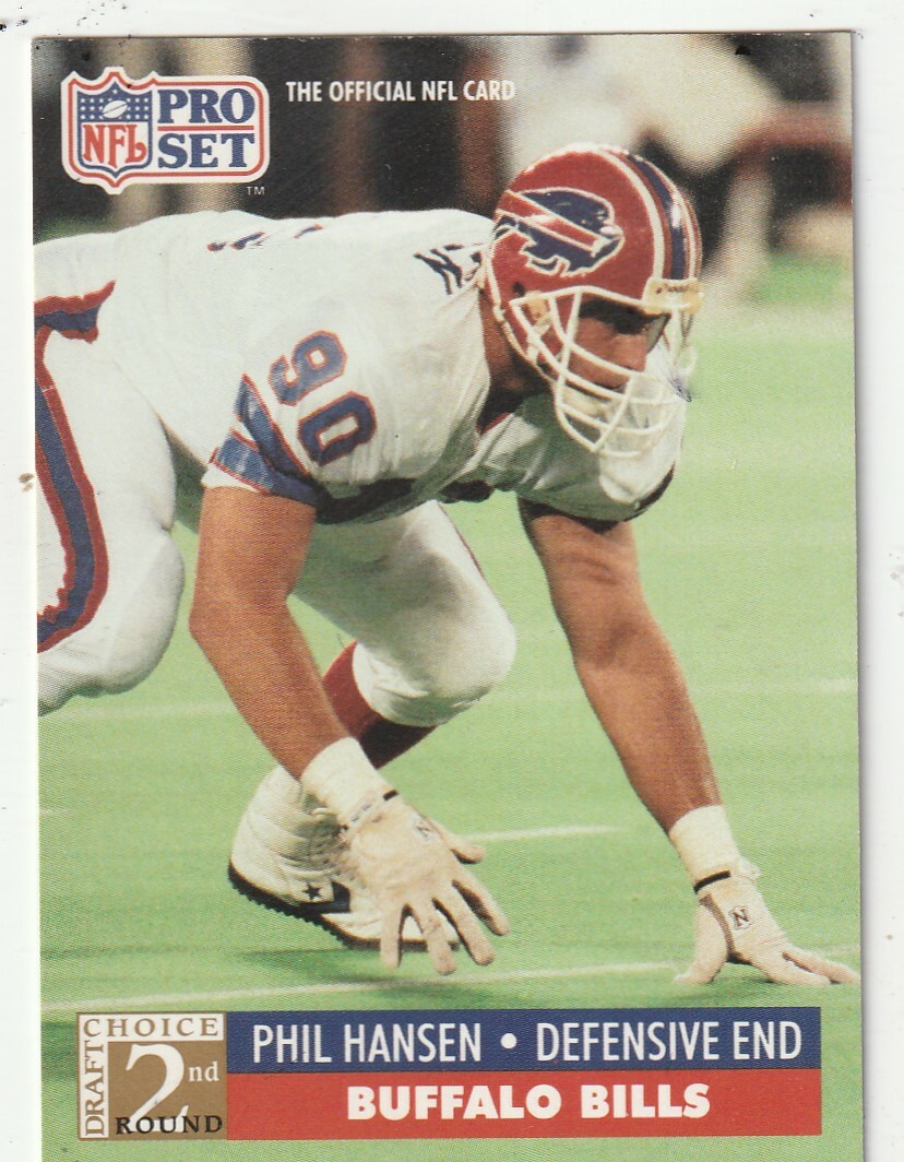 FREE SHIPPING-MINT-1991 Pro Set Phil Hansen #783 BILLS PLUS BONUS CARDS