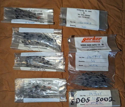 Vintage Bulk Lots of 100 1A general-purpose silicon rectifier diode  NOS - product listing photo