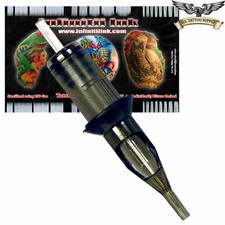 7 Round Liner Tattoo Needles Membrane Sealed Mechanism + 1/2 oz Tattoo Ink