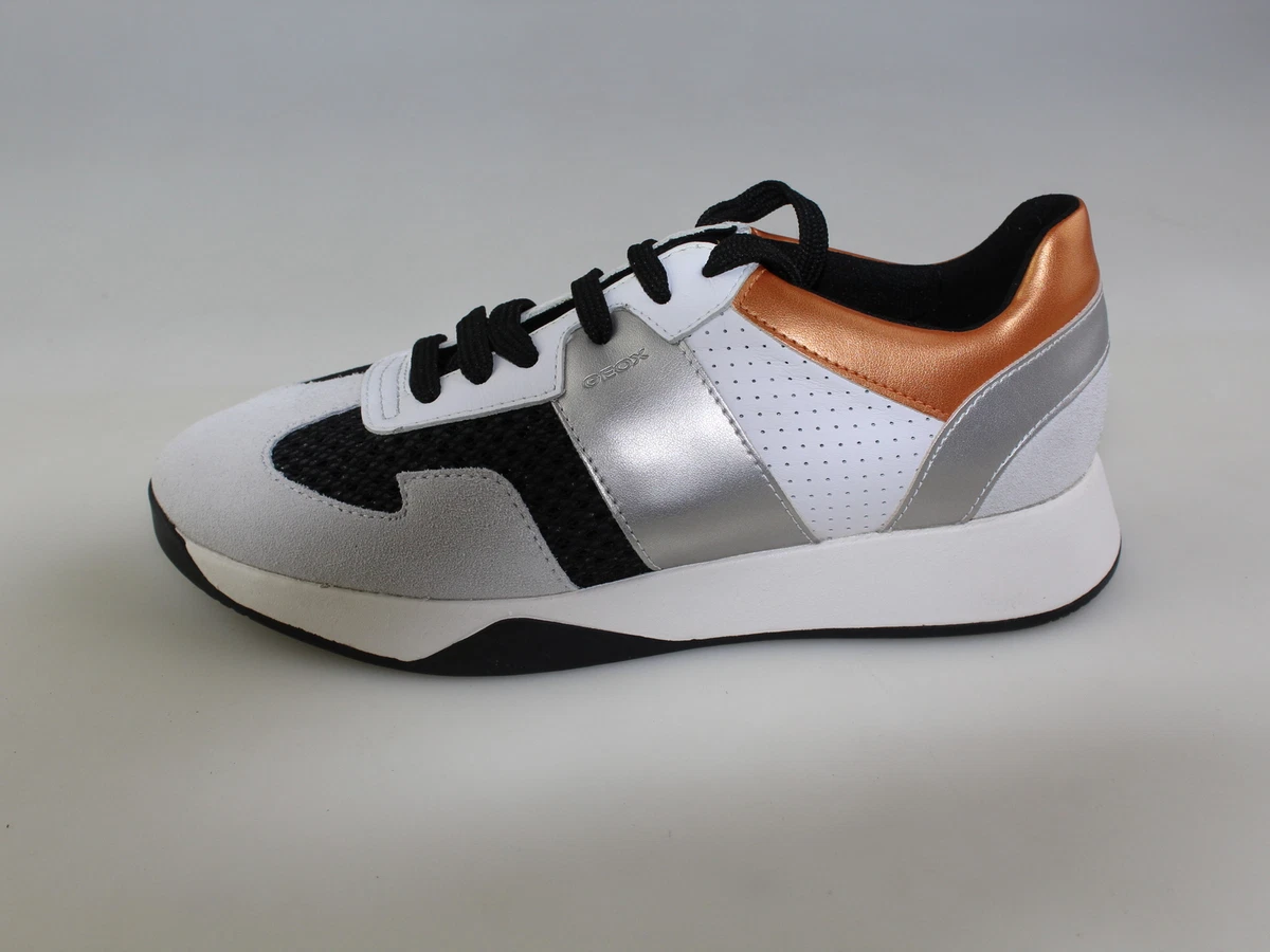 shoes women GEOX 7 UK 37 EU sneakers grey suede leather