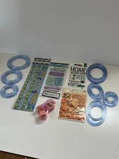 7 Creative Memories Scrapbooking Circles/Ovals Cutting Patterns, Tape, Stickers